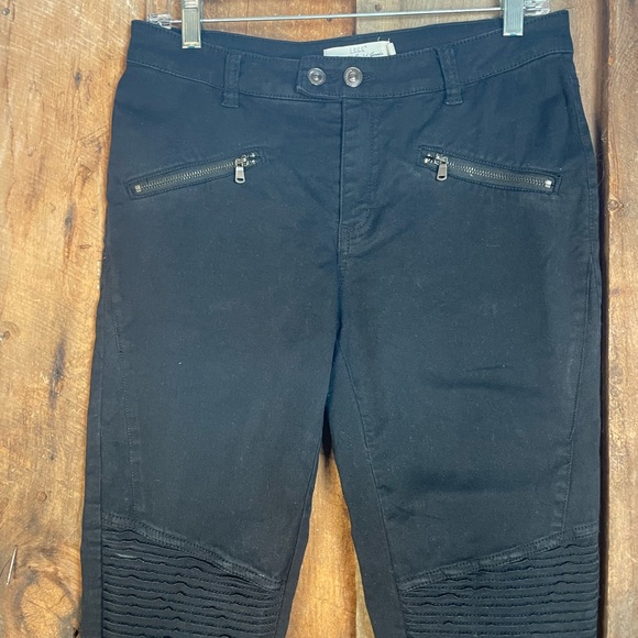 H&M L.O.G.G. Moto Black Jeans- Size 8 - Picture 2 of 10